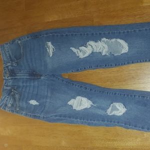 aeropostale high rise ripped jeans